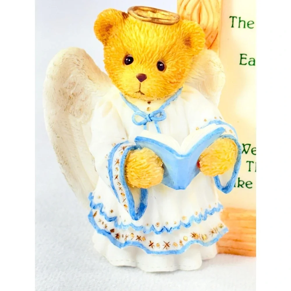 Vtg 1996 Cherished Teddies The Cherished One NATIVITY‎ PRAYER PLAQUE #176362 COA